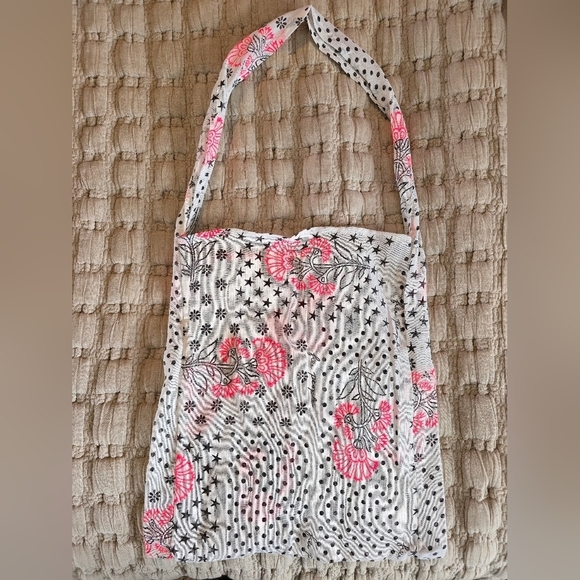 Free People Handbags - Free People Bag Gauze Boho Reusable Shopping Tote Floral